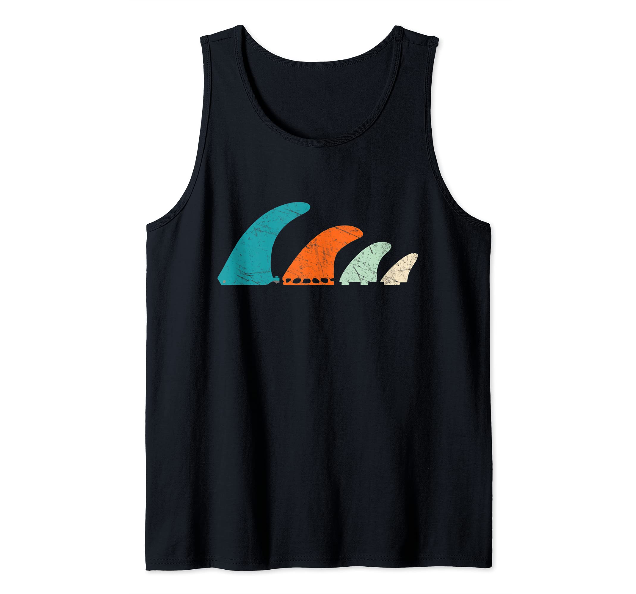 Vintage Surfboard Longboard California Retro Tank Top