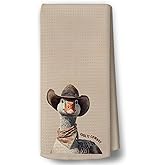 BCUANGD Western Trendy Kitchen Towels Decor - Preppy Retro Goose Neutral Hand Tea Towels, Rustic Vintage Country Animal Dish Towel Dishcloths Decorations for Home Kitchen Farmhouse, 16"x24"