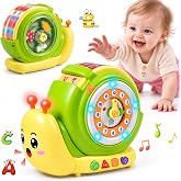 Toddler Learning Toy for 1-3 Year Old Boy Girl,Spin &amp; Sing Alphabet Zoo with Lights &amp; Sounds,See and Say ABC Animal Educational Toys,Sensory Snail Musical Numbers Toy for 12M+ Christmas Birthday Gifts