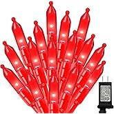 Red Valentines Decor Lights, 32.5FT 100 LED Valentine's Day String Lights Outdoor Indoor, 16 Lighting Mode Plug in Waterproof Fairy Lights for Wedding Party Bedroom galentines day Decorations