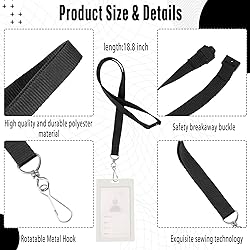 Patelai 60 Pcs Breakaway Lanyards with J Hook Bulk