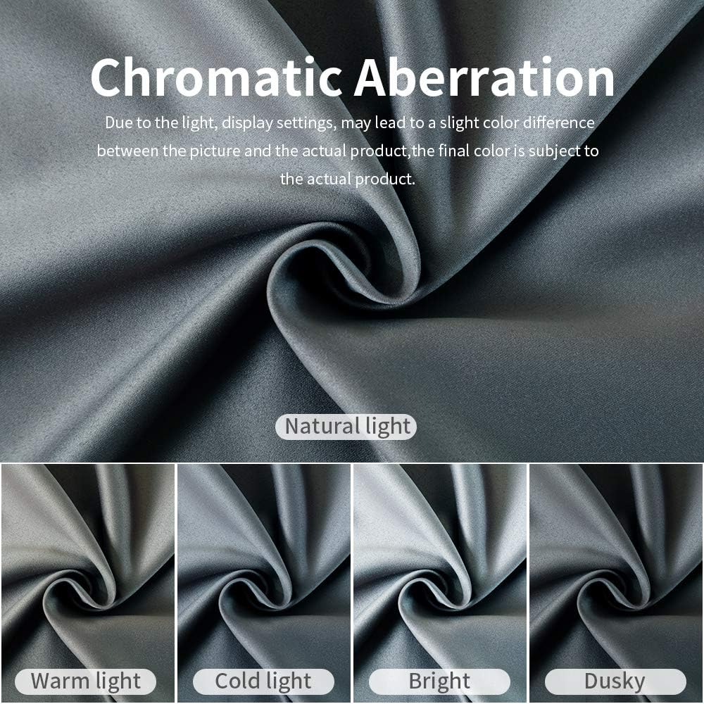 Bourina Pillowcase for Hair and Skin with Envelope Closure, Satin 2-Pack Pillow case, King 20×40 Inch Grey: Home & Kitchen