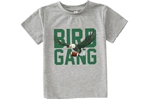 CM C&M WODRO Toddler Girl Boy Game Day Football T-Shirt Sundays are for The Birds Shirt Short Sleeve Kids Sports Fans Tee Top