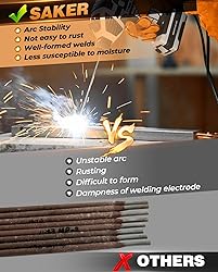 Saker E6013 Welding Rod 1/8'' 5LB Carbon Steel