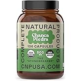 Chanca Piedra Organic Capsules 500mg - Phyllanthus Niruri Stonebreaker Extract, Kidney Gallbladder Liver Support, 100 Chanca Piedra Capsules, Non GMO, Alcohol Free, Vegan Herbal Supplement Made in USA