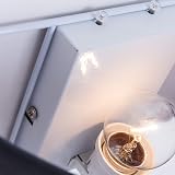 HARPER LIVING Indoor Wall Light with Switch Grey Fabric Shade E27 view 8