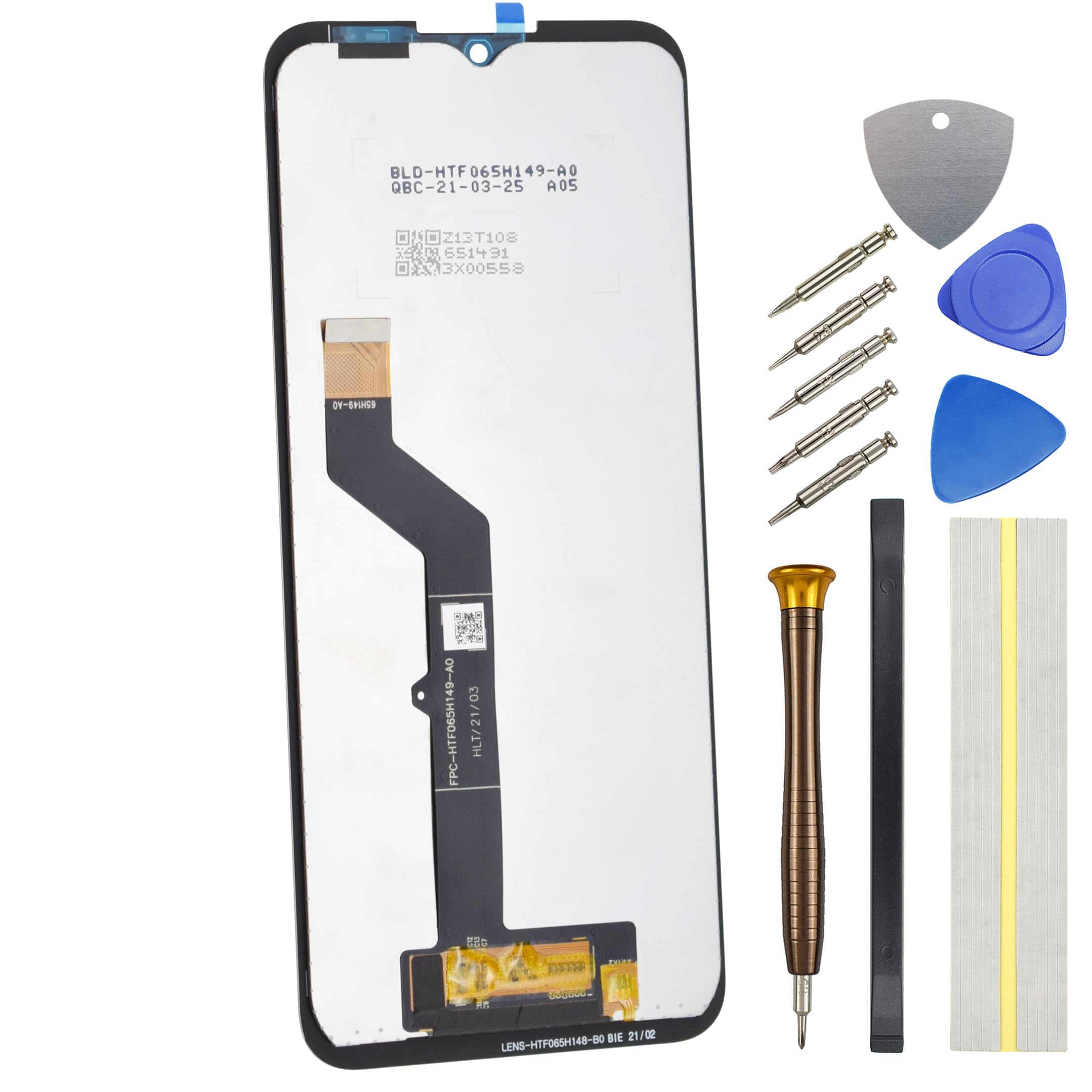 Double Sure LCD Screen for Motorola Defy 2021 XT2083-9 Full Display Touch Digitizer Screen Replacement Black 6.5"