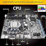 Nicfaky B75 BTC Mining Motherboard G530/G630 CPU Fan 12 USB3.0 PCIE LGA1155 view 3