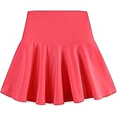 Girl's Tennis Skirts Built in Shorts Athletic Pleated Skirt High Waisted Flowy Skort with Pockets for Kids 7-18 Years