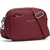 Montana West Small Crossbody Bags for Women Cow Print Purse Triple Zip Shoulder Handbags with Wide Strap