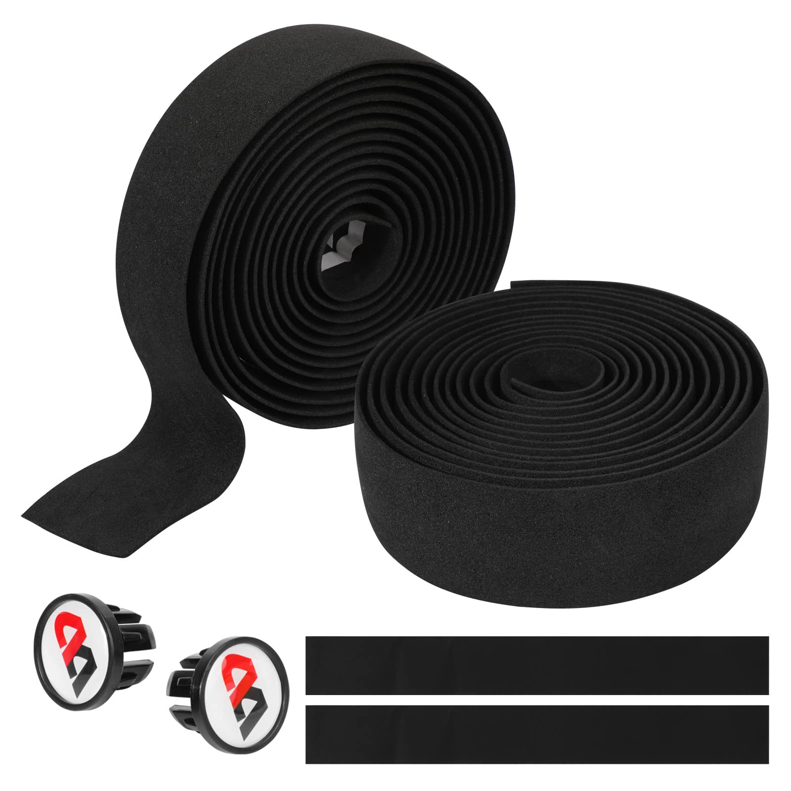 Oumers Cycling Handle Wraps, 2 Rolls Road Bike Handlebar Tapes Grip Tape for Handles Extended High Elastic Non-slip Bicycle Handlebar Strap