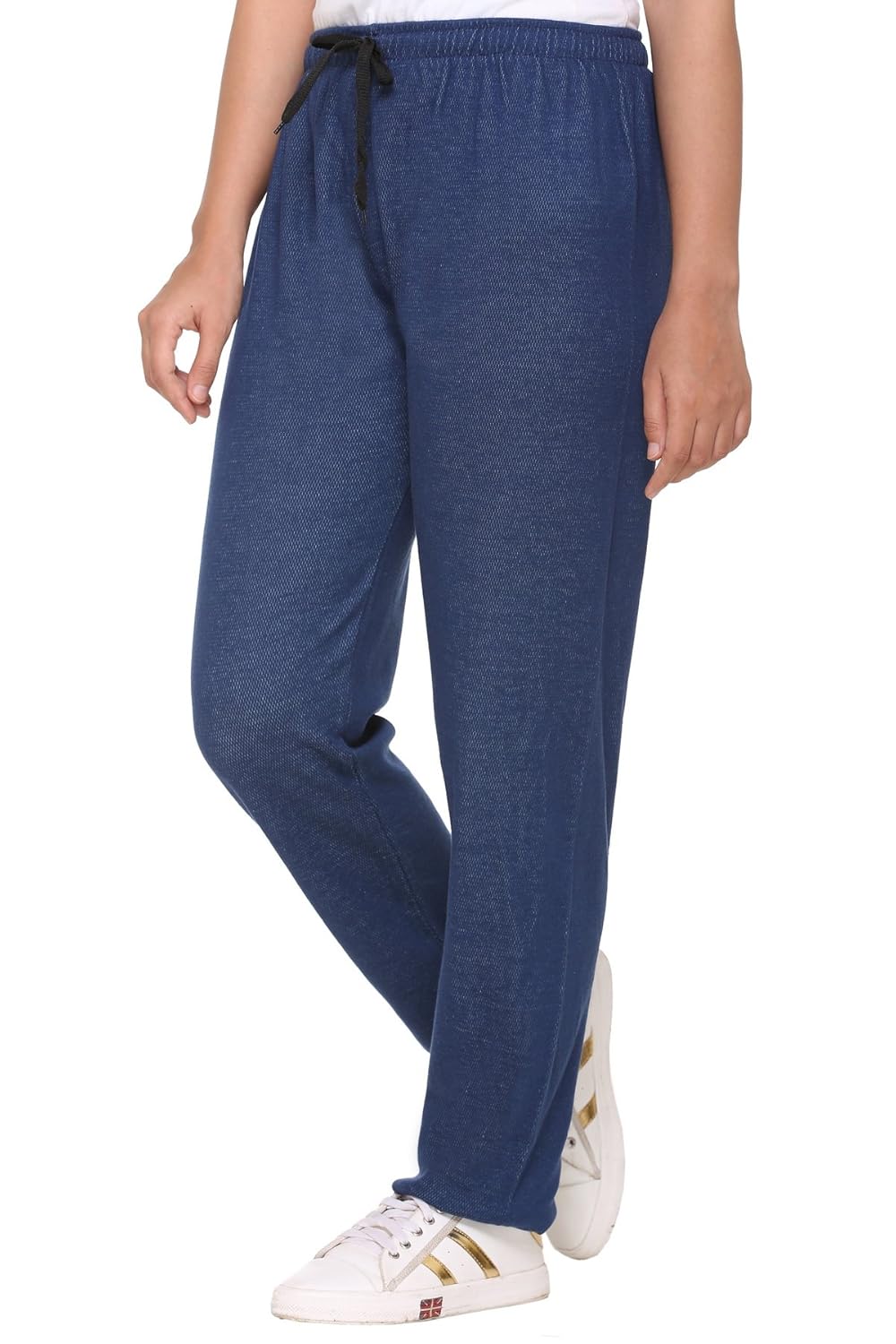 women denim style super soft jogger track pants &ndash; cupid plain blue cotton sports gym workout yoga stretchable lowers for women and girls &ndash; night wear regular