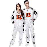 Cincinnati Bengals NFL White Stripe One Piece Pajamas - XXL