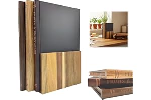 Wooden Cutting Boards Set That Look Like Books Cutting Board Set with Stand Decorative & Functional for Kitchen Countertop De