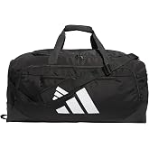 adidas Defender Duffel Bag, Black, OSFA | Ventilated Shoe Compartment, Adjustable Shoulder Strap, Rolls With Your Suitcase, Built To Last, Gym &amp; Travel Ready