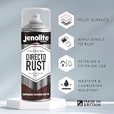 Jenolite Directorust Spray Paint Satin Espresso Brown 400ml Rust Metal view 2
