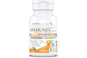 KAPPA NUTRITION Quercetin 1,000mg, Vitamin C 1,000mg, Zinc 50mg, Vitamin D3 5,000iu, Selenium, Copper, Acerola, Ginger, Rutin, Bitter Orange, Rose Hips, Echinacea, Immune C Plus, 14 in 1 Immune C Plus (90 Count)