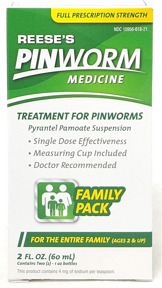 Reese's Pinworm Medicine 2 oz (Packs of 2) Health