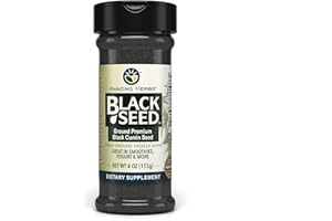 Amazing Herbs Premium Ground Black Cumin Seeds - Finely Ground Nigella Sativa, Gluten Free, Non GMO, Supports Cardiovascular Function & Preserves Digestive Health - 4 Oz
