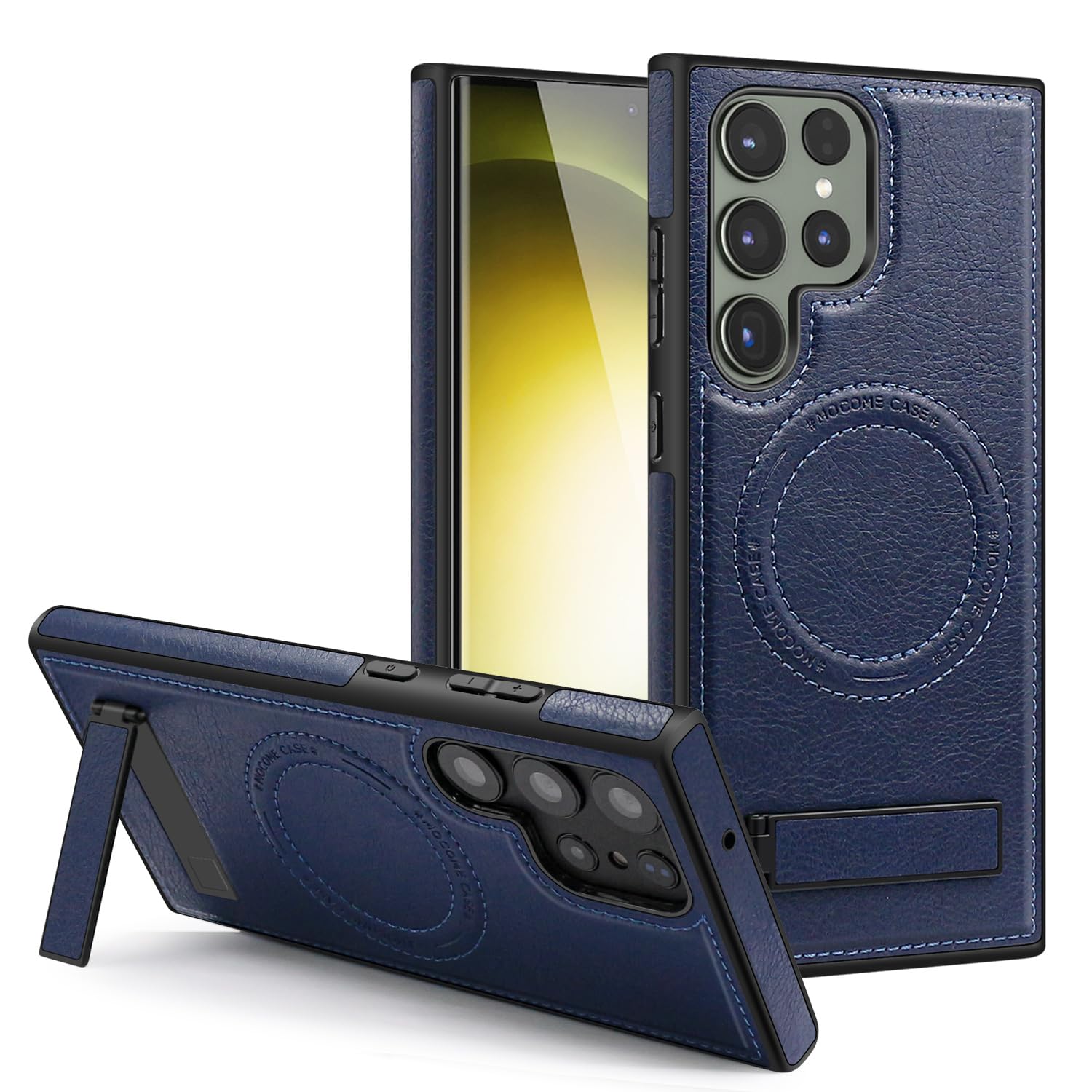 Photo 1 of Lunivop for Samsung Galaxy s24 Ultra Case Leather [Compatible with Magsafe Wireless Charging] Magnetic Cover Stand Funda para S 24 Ultra 6.8 '' 5G 2024 Rugged Best Phone Cases Blue