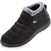 VYKF Womens Snow Boots Winter Warm Booties Fur Lined Anti-Slip Ankle Boots Outdoor Slip On Waterproof Booties Comfortable Warm Shoes