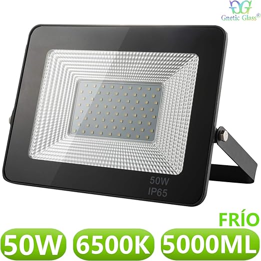 Foco LED exterior Floodlight 50W GNETIC GLASS Proyector Negro ...