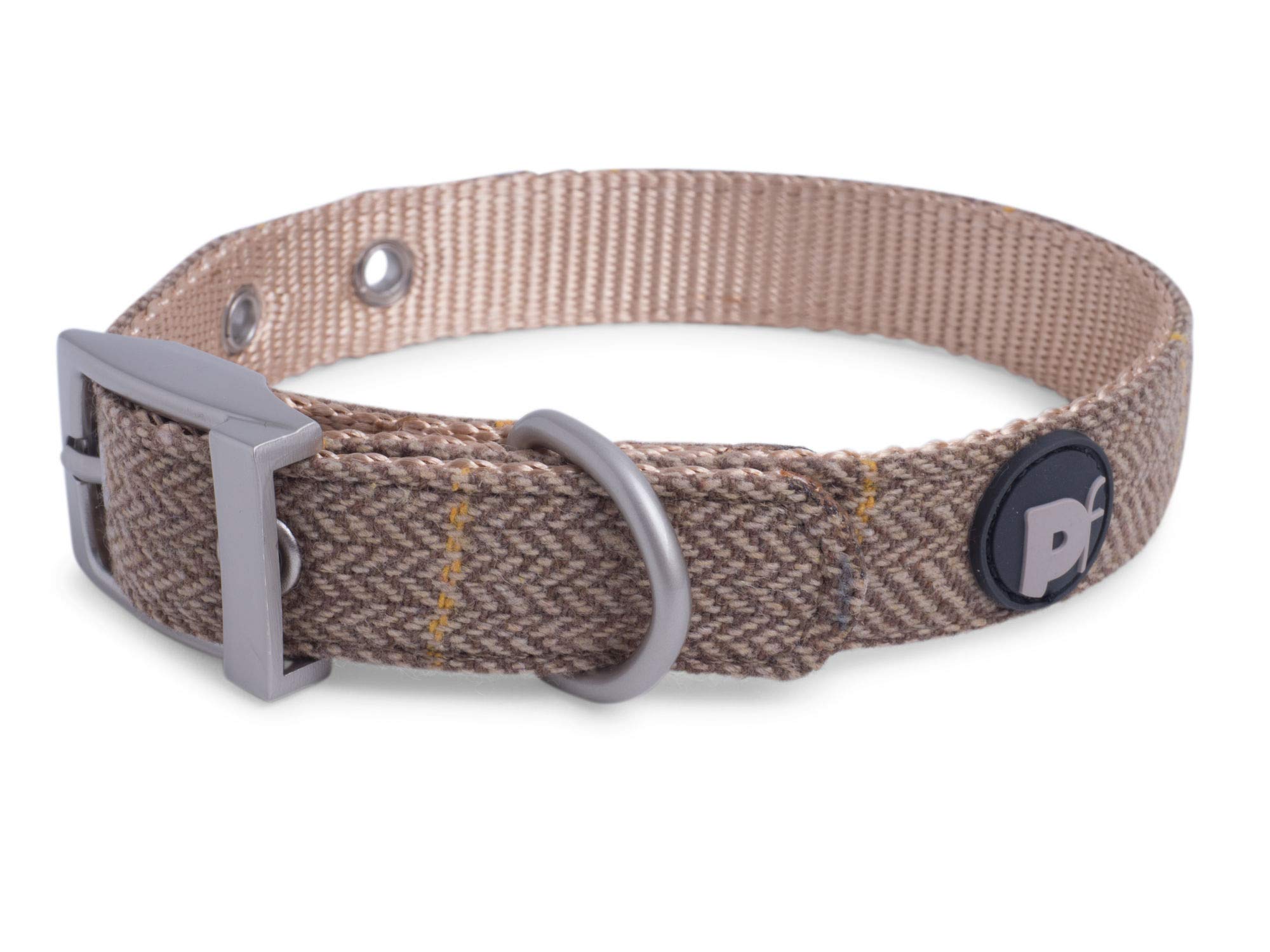 Petface Tan Tweed Dog Collar, Medium — image 1