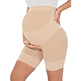 MUSIDORA Seamless Maternity Shapewear - Pregnancy Belly Support, Prevent Thigh Chafing, Baby Shower and Photography S-3XL
