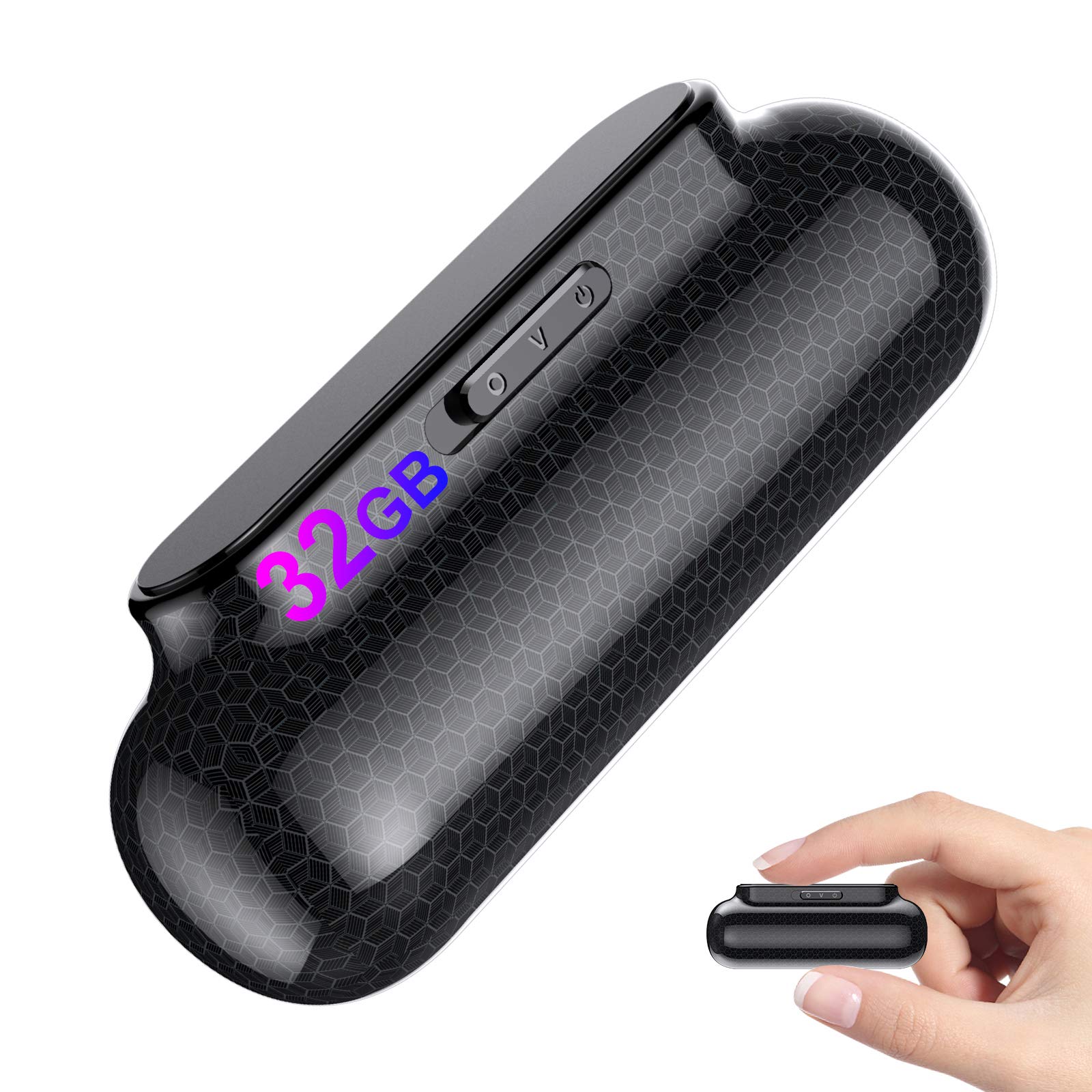32GB Mini Voice Activated Recorder, Magnetic Audio Recorder Small Recording Devices W/ 3200mAh-500Hours Battery Recording Time Portable Digital Recorder for Lectures, Meetings, Interviews