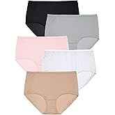Comfort Choice Plus Size Full Coverage Nylon Brief 5-Pack
