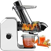 GEMINI APPLIANCES Cold Press Juicer Machine | 3 Inch Wide Chute | High Nutrition & Juice Yield | 3 Juicer Modes | Easy to Clean | Slow Masticating Juicer for Vegetables and Fruits [White]