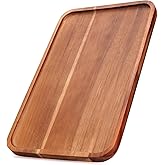 Large Wood Serving Trays Decor Long Charcuterie Cheese Boards Acacia Rectangle Wooden Platters for Food Dish Cookie Snack Appetizer Plates Rectangular Kitchen Dinner Platter Cake Dessert Plate Tray