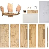 GAWEGM Adult Building Wood Ship Model - 1:148 Sailboat Green Eyebrows | Laser-cut wooden sail ship model, Green Eyebrows