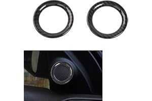 CheroCar Front Door Speaker Cover for Jeep Grand Cherokee 2011-2020, Carbon Fiber Grain, 2pcs/Set