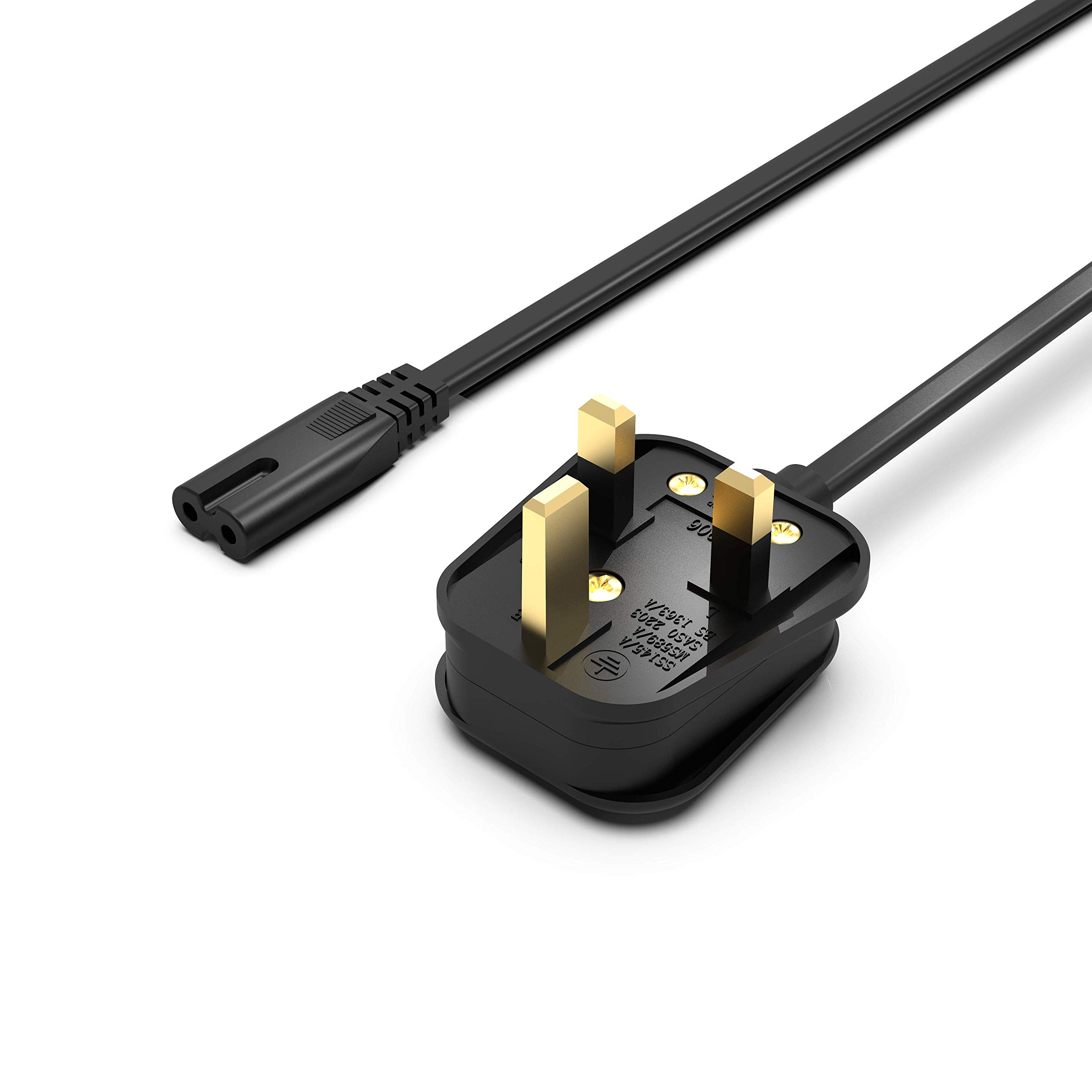 Superer 1.2M Power Cable Fit for Sony PS5 PS4 PS3 Slim PlayStation 5 4 3, Xbox Series X/S, Xbox One X/S – 2 Pin IEC C7 Figure 8 Replacement Lead