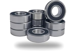 SACKORANGE 10 PCS R6-2RS Bearings 3/8 ID x 7/8 OD x 9/32 Width Small Bearings Pre-Lubricated and Double Rubber Sealed Miniature Deep Groove Ball Bearing