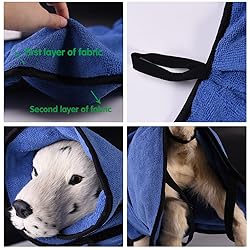 DOZCA Pet Bath Robe Dog Bathrobe Towels for Drying