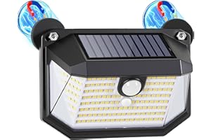 LUHLEE 178 LED Magnetic RV Solar Lights Outdoor, 800LM Ultra-Bright RV Porch Light with Motion Sensor, Strong Magnets IP65 Waterproof rv Lights Exterior for Awning Camper Trailer Porch (1 Pack)