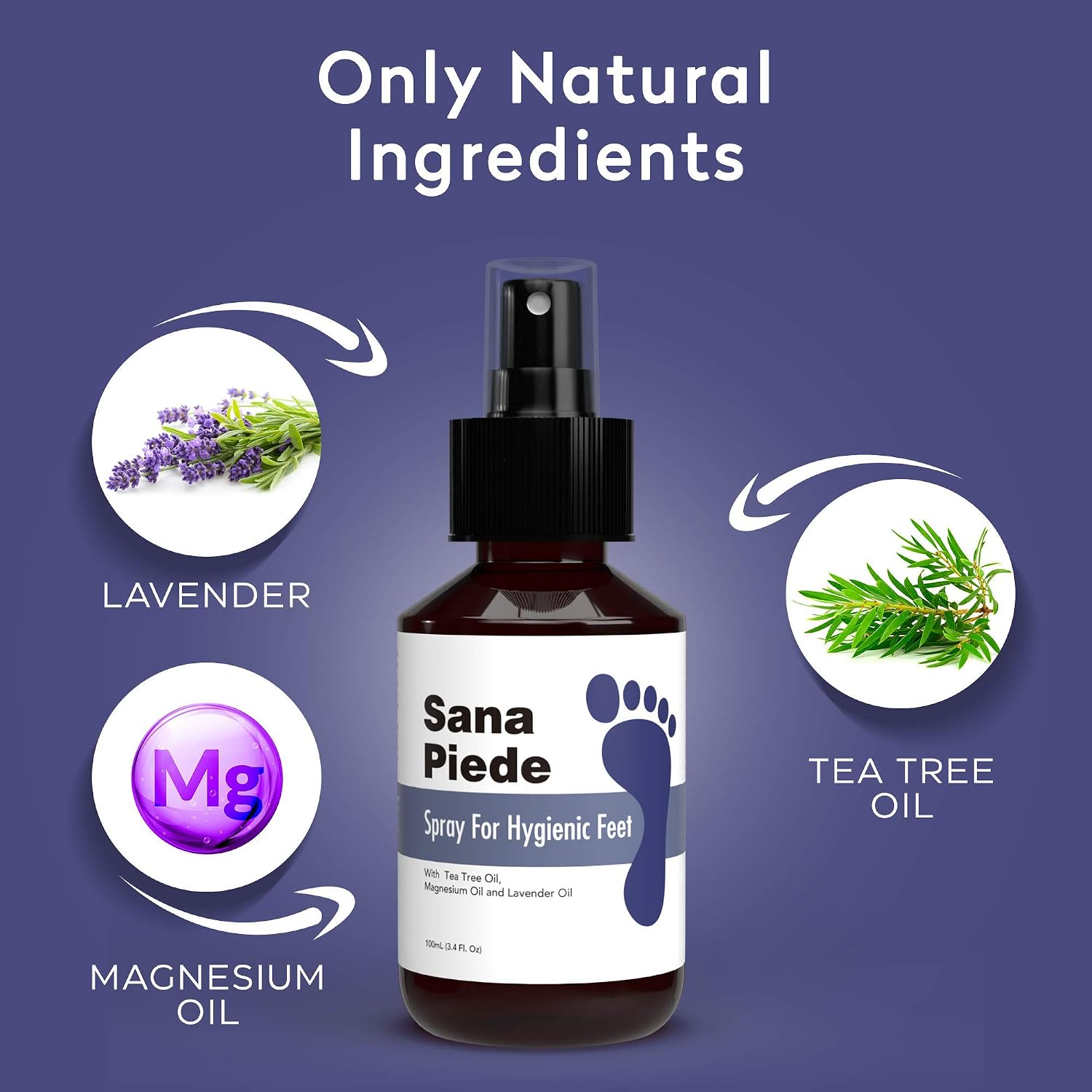 Hygienic Feet Spray by SANA PIEDE I 100 ml I Organic Skincare product for fungal treatment I Reduce itching and cracking - Image 4