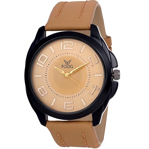 Fogg Analog Gold Dial Men's Watch 1121-GL