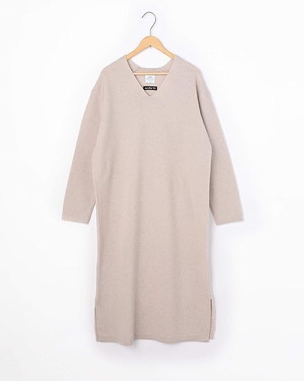 Amazon Co Jp コーエン Coen Web限定 手洗いできる 着丈110cm ラムウールvネックロングワンピース 76756069060 9100 その他1 91 Free 服 ファッション小物