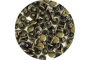 Springfield Leather Company Rivets, Antique Brass, Double Cap Rivets, Medium Size 100pk