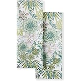Martha Stewart Dual Purpose Kitchen Towel 2-Pack Set, Succulents, 16"x28"
