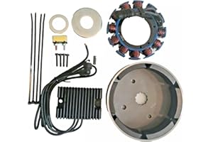 MOTOELECTRIX 32amp charging Kit for Harley Evolution 1989-1996 FLT FLH (except EFI) 1989-1999 Softail, 1991-1998 Dyna and1989-1994 FXR models (Not for Sportster models.)