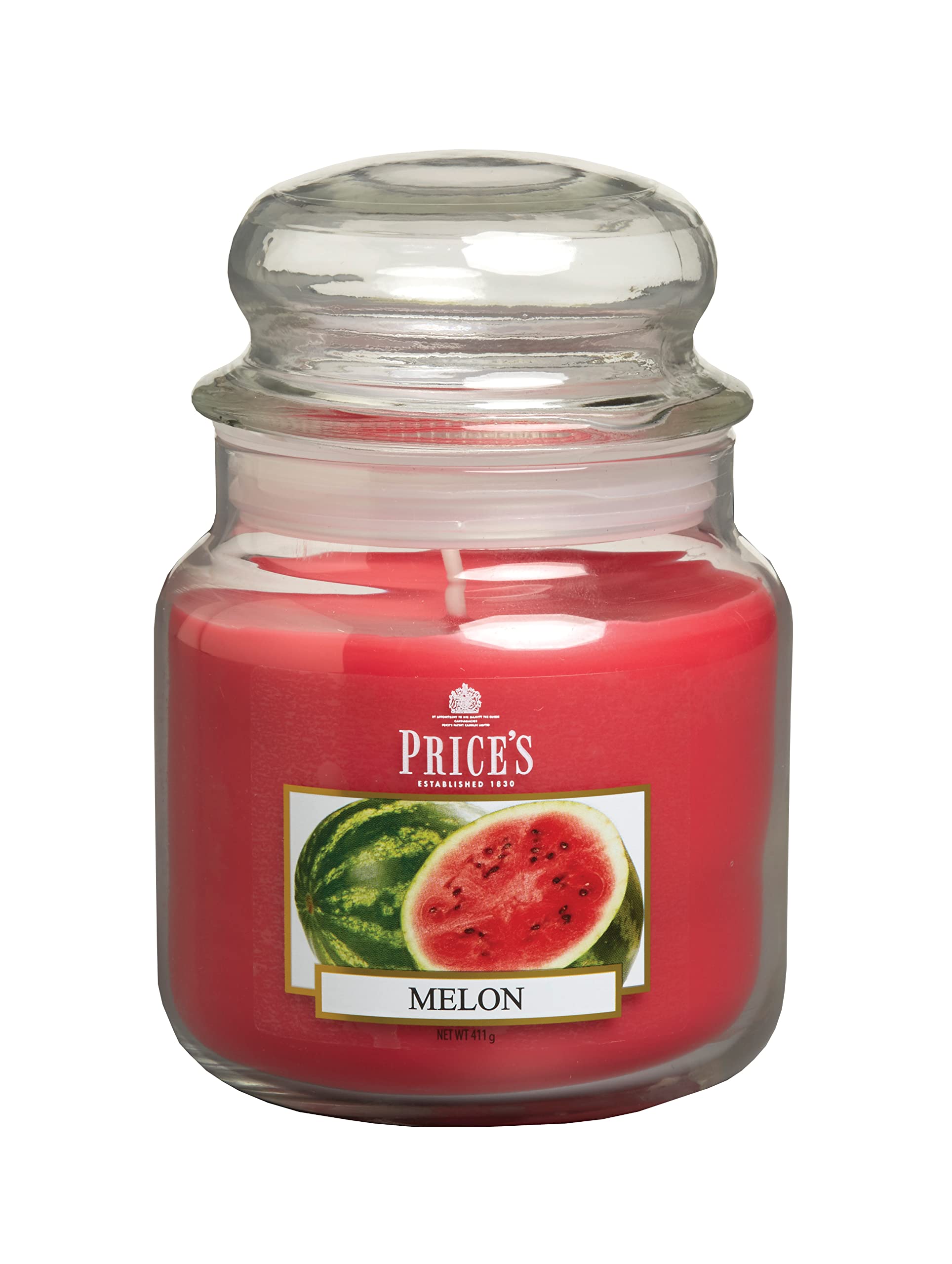 Price's - Melon Medium Jar Candle - Sweet, Delicious, Quality Fragrance - Long Lasting Scent - Up to 90 Hour Burn Time
