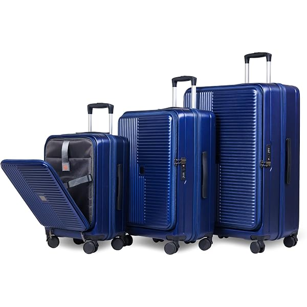Amazon.com: Merax Luggage Sets 3 Piece Suitcase Set with Front