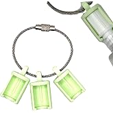 Morelan Brands FlushCap Buddy 3-Pack Cap Holder for Syringe Medical Caps &ndash; Compact Clip with Keyring &amp; Cable Attachment (Mint Green)