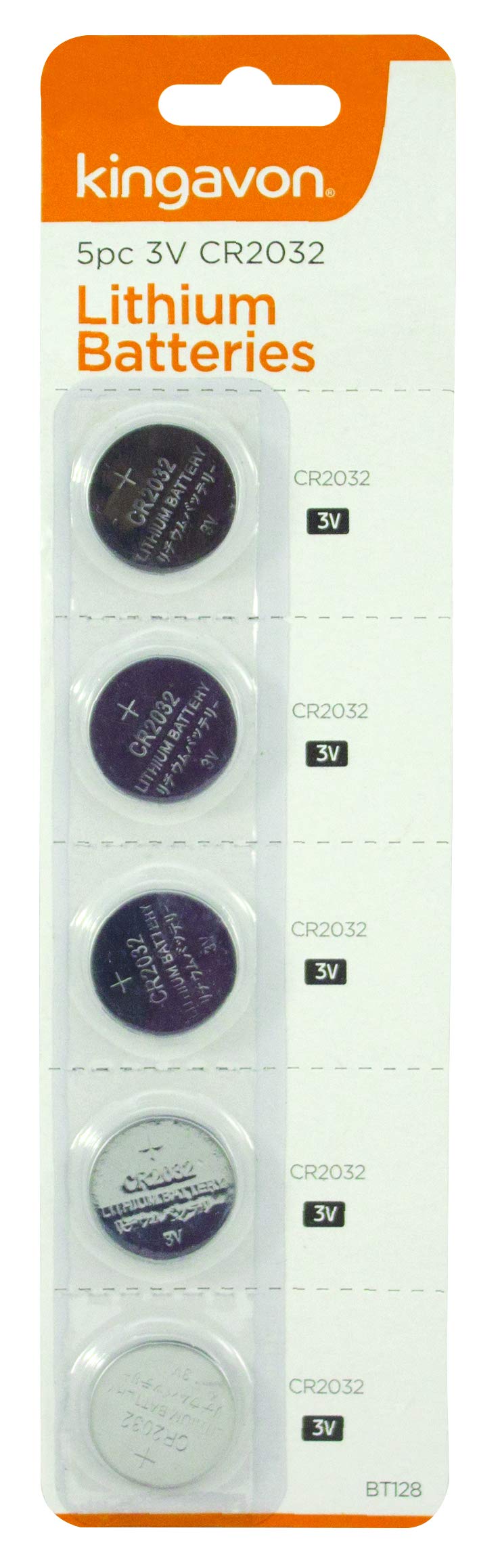 Kingavon BB-BT128 CR2032 3V Tear Off Lithium Batteries