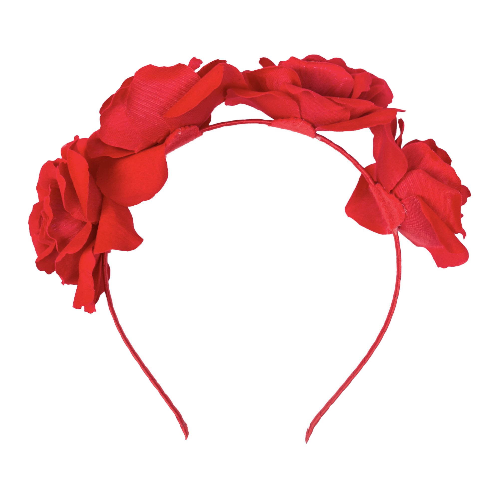 Adult/Kids Halloween Day of The Dead Rose Flower Headband (Red)