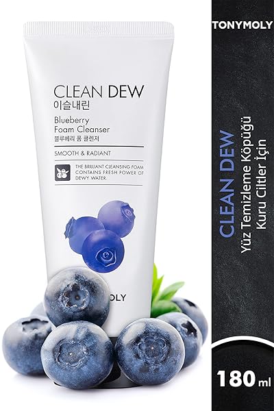 TONYMOLY CLEAN DEW FOAM CLEANSER, BLUEBERRY, 6 FL OZ